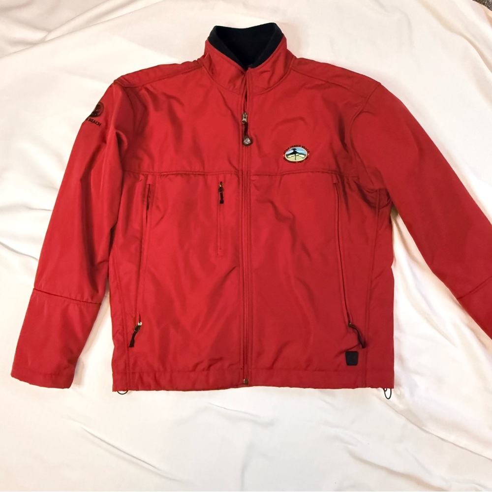 Pebble Beach At & T Pro Am Golf Lightweight Red Jacket Men's Medium by Antigua